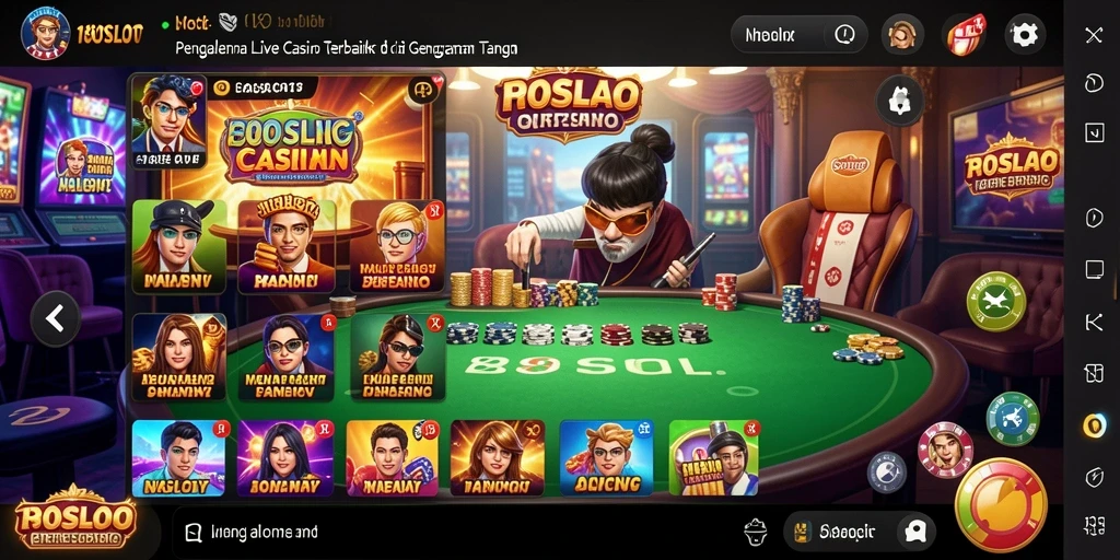 Tampilan gameplay Live Casino yang mendebarkan di 180SLOT.