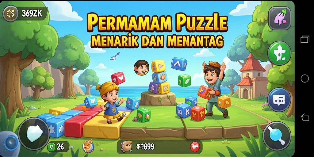 Screenshot gameplay 369ZK menampilkan tantangan puzzle yang seru.