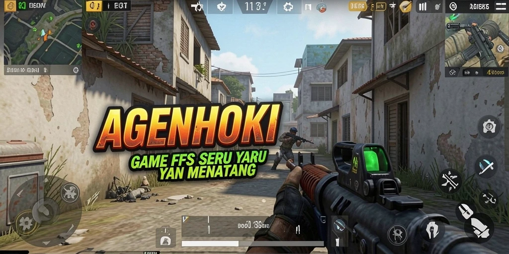 Gameplay intens AGENHOKI dalam pertempuran FPS.