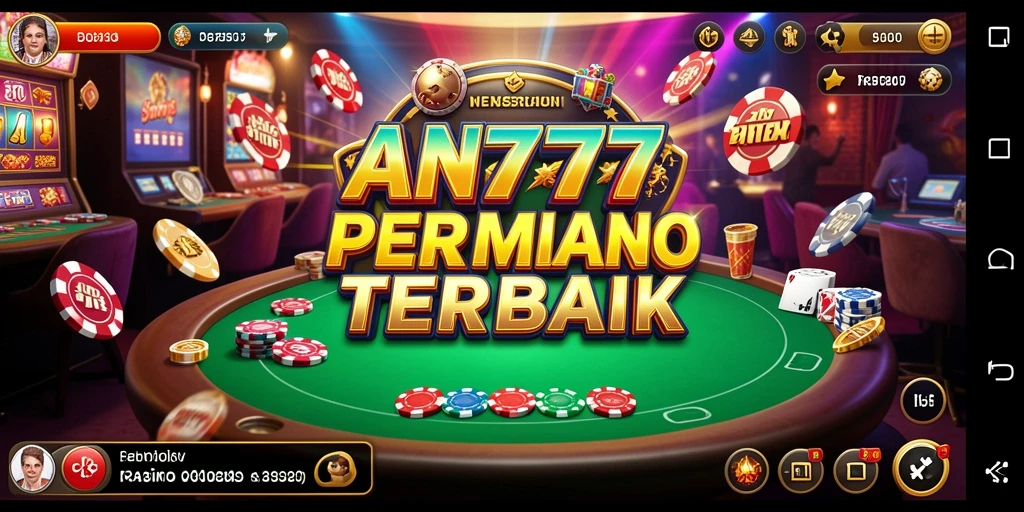 Screenshot AN777 menampilkan gameplay Kasino yang mendebarkan.