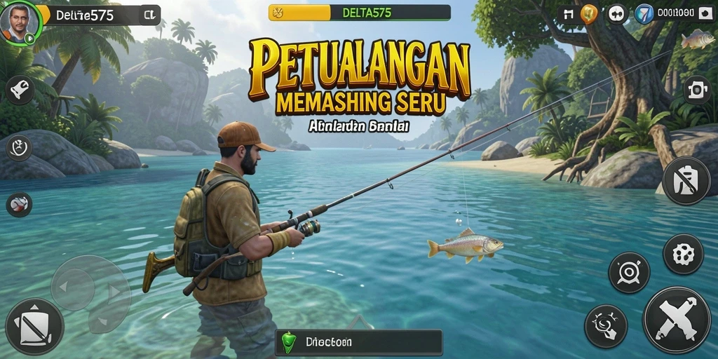 Gameplay seru DELTA575 dengan aksi memancing yang mendebarkan.