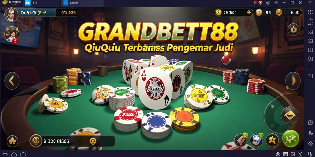 Tampilan permainan QiuQiu yang seru di GRANDBET88.
