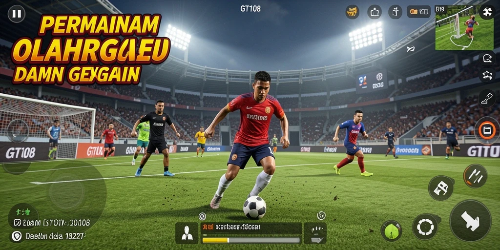 Tampilan screenshot GT108 menampilkan aksi seru dalam permainan olahraga.