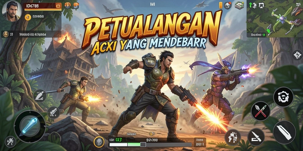 Tangkapan layar gameplay mendebarkan dari ID6788 dengan aksi intens.