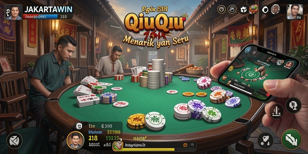 Screenshot gameplay menarik dari JAKARTAWIN QiuQiu.