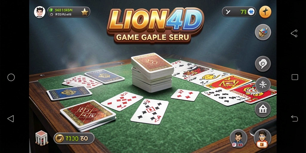 Tampilan gameplay seru di LION4D saat bermain Gaple.