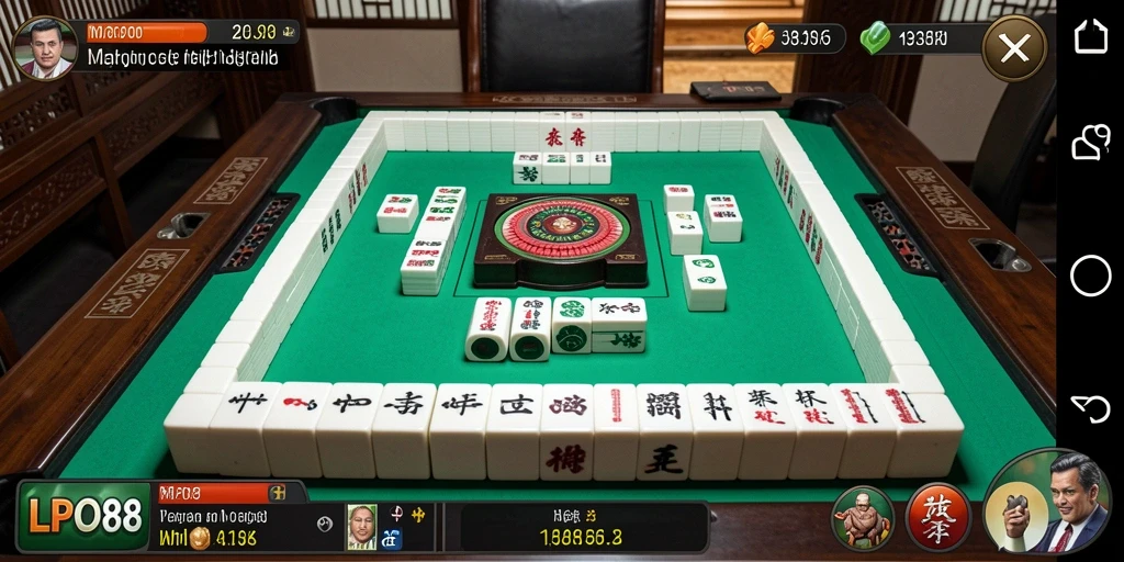 Tampilan gameplay menarik dari LPO88 dalam permainan Mahjong.
