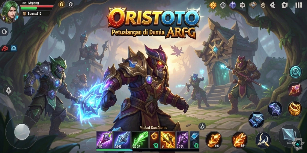 Gameplay ORISTOTO yang intens dan penuh aksi di dunia fantasi.
