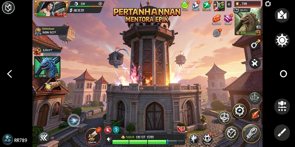 Gameplay seru Tower Defense dengan strategi menarik.