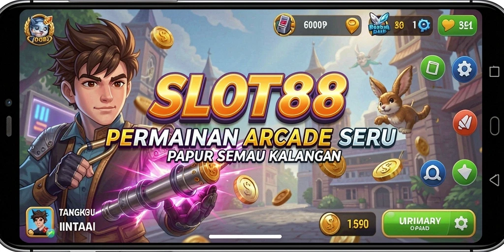 Tampilan gameplay menarik dari permainan Arcade SLOT88.