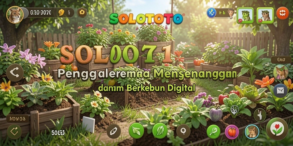 Tampilan gameplay SOLOTOTO yang menggambarkan suasana pertanian yang ceria.