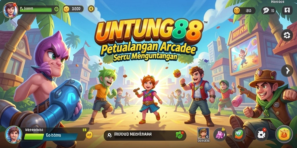 Screenshot utama UNTUNG88 menampilkan aksi seru gameplay Arcade.