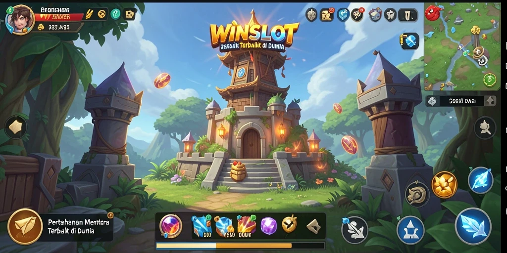 Tampilan menakjubkan dari gameplay Tower Defense WINSLOT.
