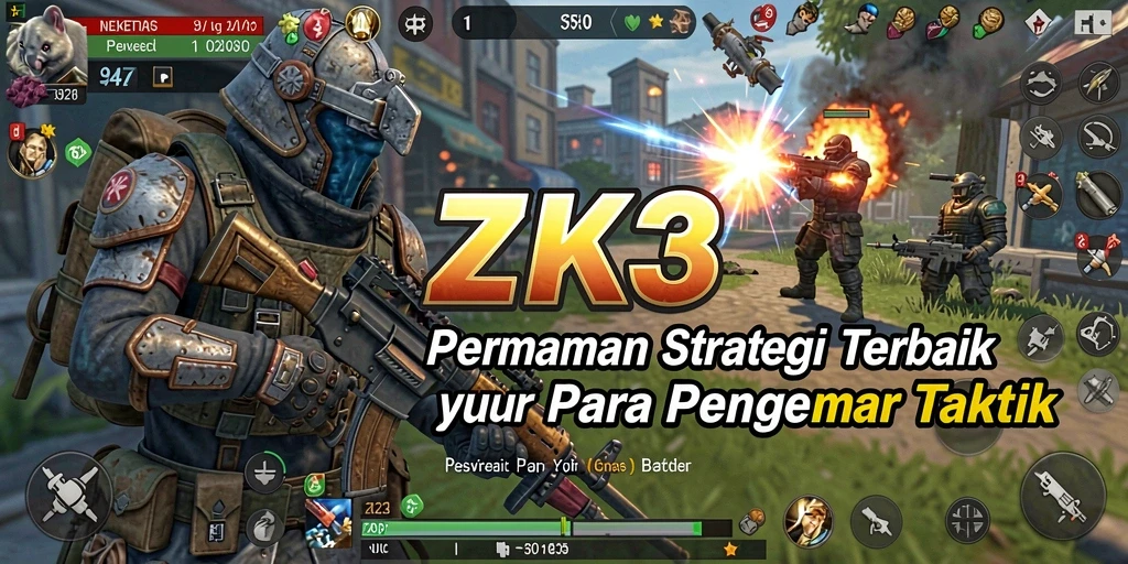 Screenshot ZK3 menunjukkan gameplay strategis yang menarik dan kompetitif.